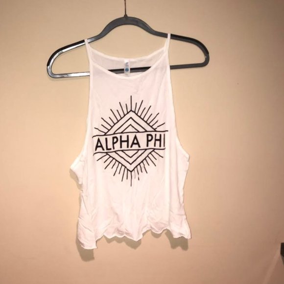 Alpha Phi white tank top - Picture 1 of 3